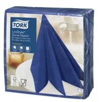 Tork Linstyle Midnight Blue 4 Fold Dinner Napkin X 700