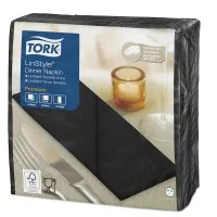 Tork Linstyle Black 8 Fold Napkin X 700