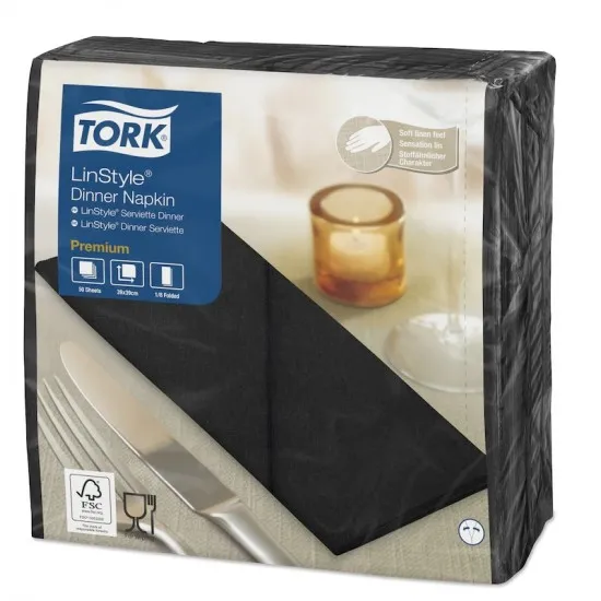 Pack of Tork Linstyle Black 8 Fold X 600