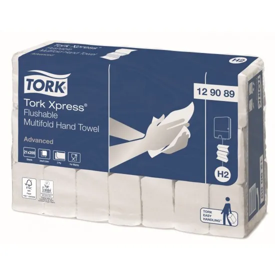 Tork Flushable Interfold Towel H2 X 4200