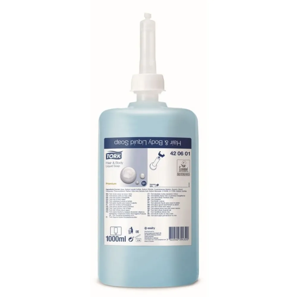 Tork S1 Hair & Body Liquid Soap 6 X 1000ml