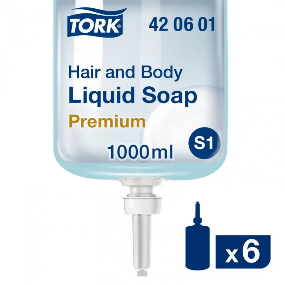 Tork S1 Hair & Body Liquid Soap 6 X 1000ml