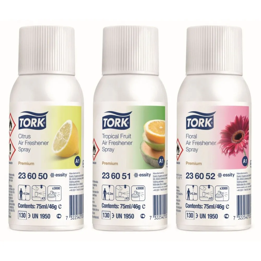 Tork A1 Mixed Pack Air Freshener Spray 75ml X 12