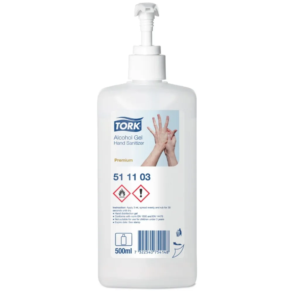 Tork Extra Hand Sanitizing Alcohol Gel 500 Ml X 8