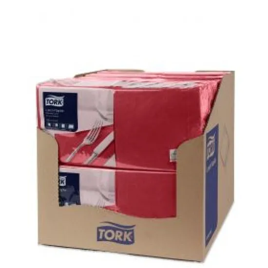 Tork Bordeaux Red 32cm Lunch Napkin X 2000