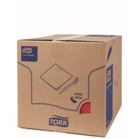 Tork Bordeaux Red 32cm Lunch Napkin X 2000