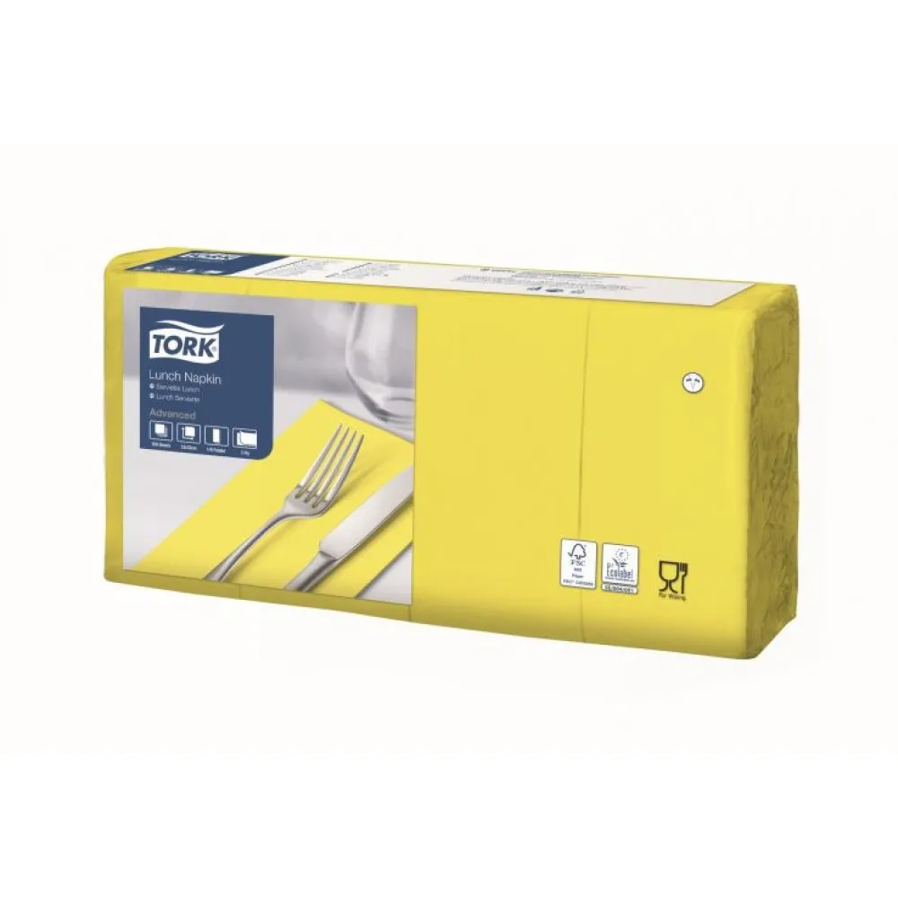 Tork Yellow 8 Fold 32cm Lunch Napkin X 2000