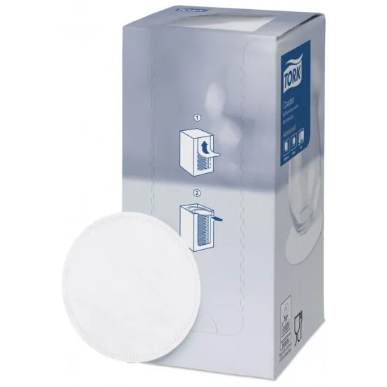 Tork White Coaster  9cm 12x250 Straight Edge