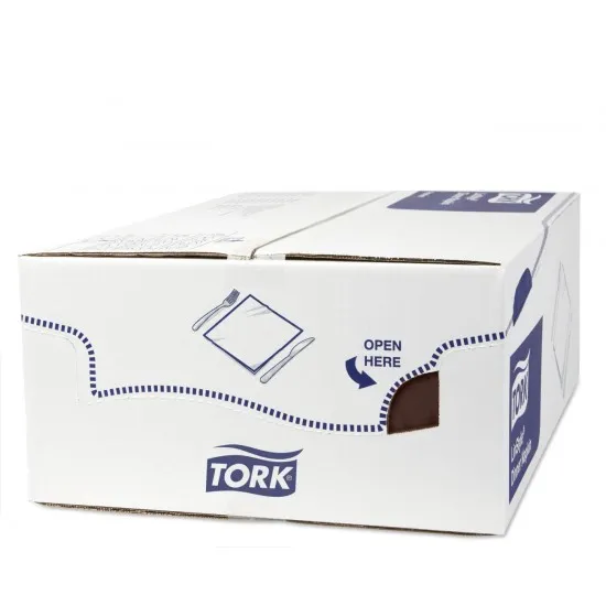 Tork Premium Linstyle Cocoa Dinner Napkin  8 Fold 39cm X 600