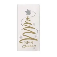 Christmas Linstyle White 8 Fold Napkin 39x39cm X 700