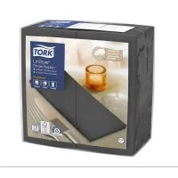 Tork Linstyle 4 Fold Dinner Napkin Anthracite Black X 700