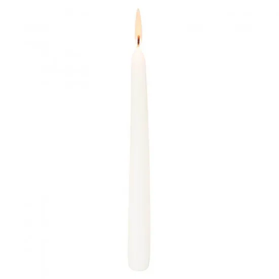 Green Bolsius Box of Dinner Candles White 10'' X 100