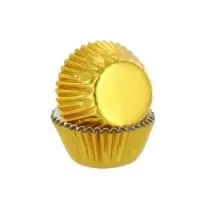 Gold Petit Four Baking Cases X200