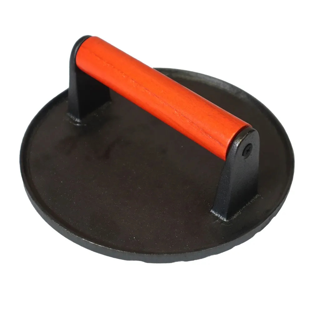Cast Iron Burger/bacon Press 18x6cm