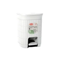 Elegance Small 6ltr Dustbin - Dust White X1