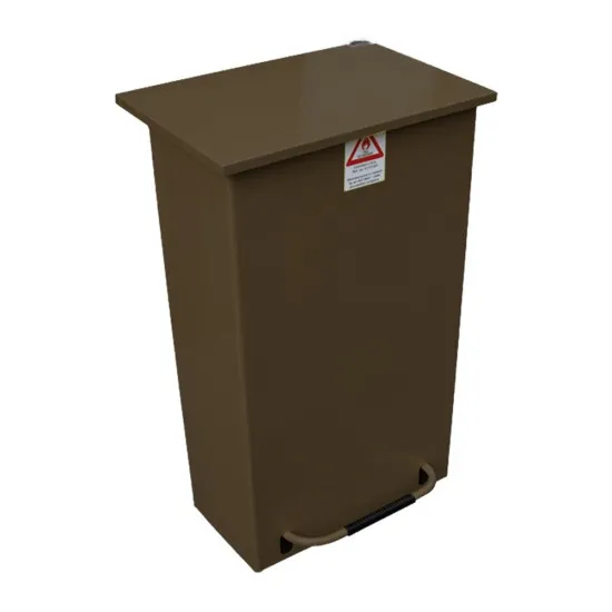 Fire Retardant Bin Lrg Brown 87lt