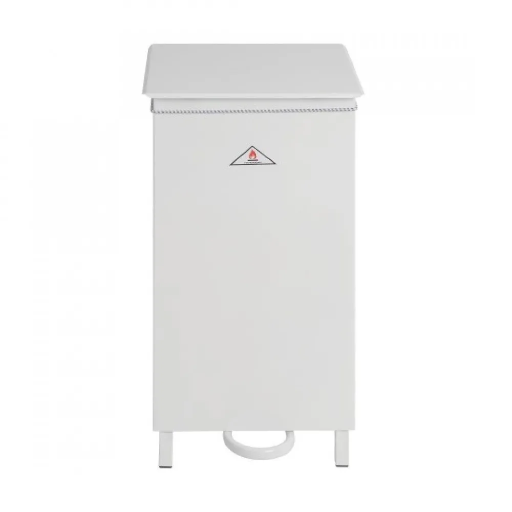 Fire Retardant Bin Med White 50 Ltr