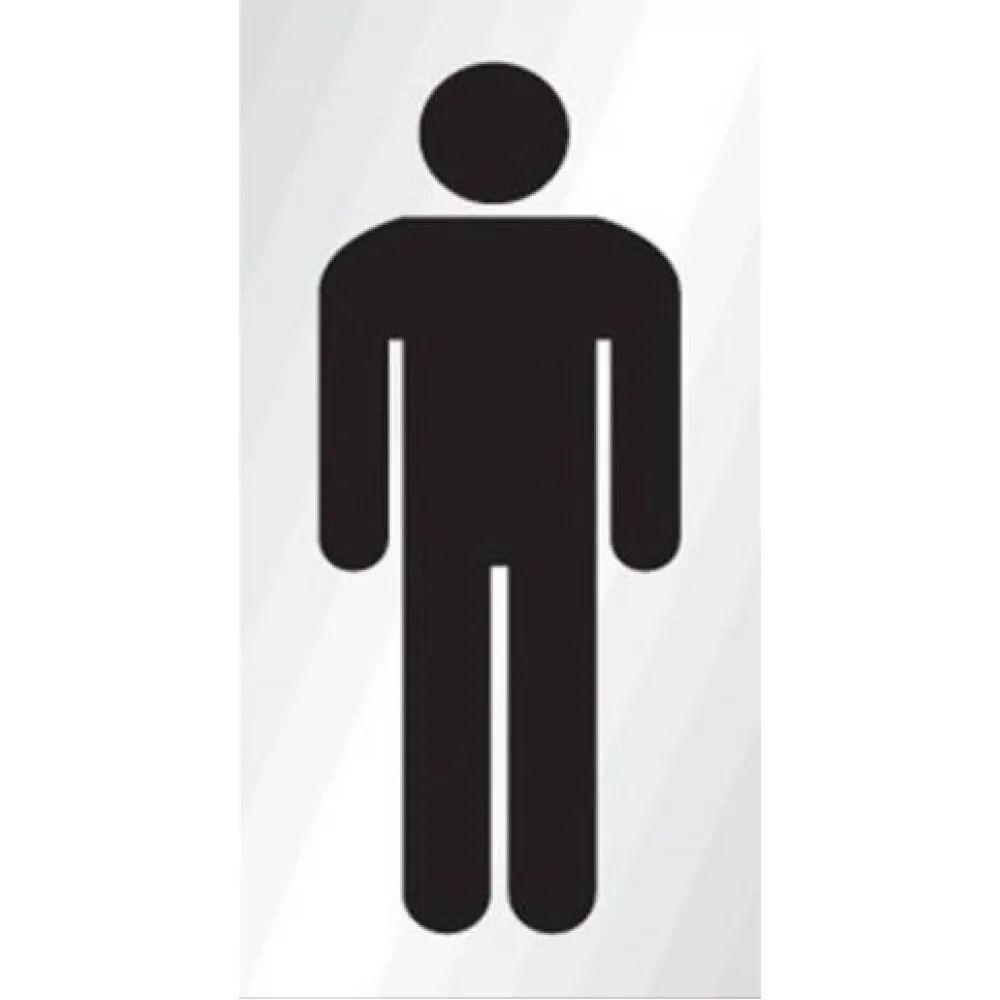 Gents Sign Silver Disk 75mm