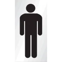 Gents Sign Silver Disk 75mm