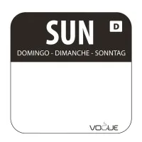 Removable Labels 1'' Sunday 1000/roll