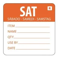Removable Use By Label 2x2'' X 500 Saturday