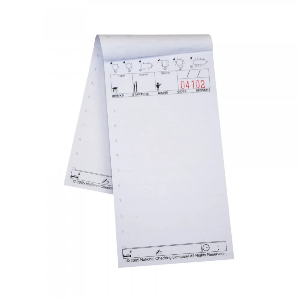 Waiters Pads Single X 10