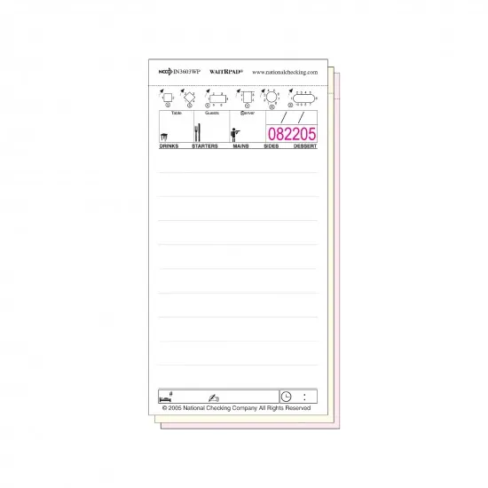 Waiters Pads Triplicate Paper