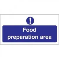Food Prep Area Sign Sticker 100x200mm