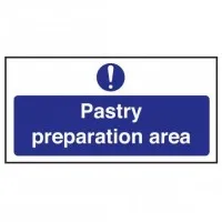 Pastry Prep  Area Sign Sticker 100x200mm