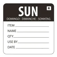 Removable Use By Label 2x2'' X 500 Sunday