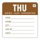 Removable Use By Label 2x2'' X 500 Thursday