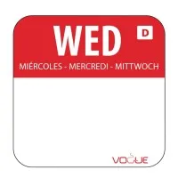 Removable Labels 1'' Wednesday 1000/roll