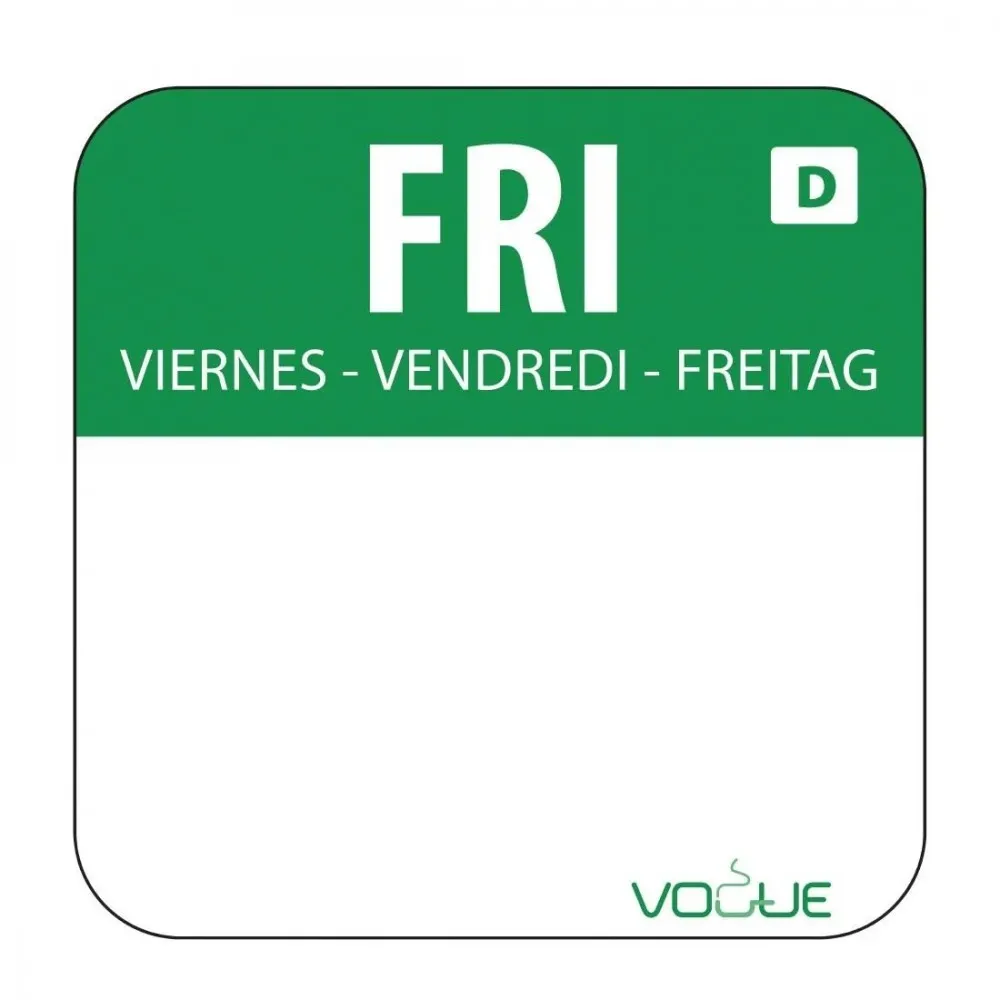 Removable Labels 1'' Friday 1000/roll