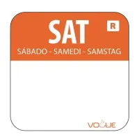 Removable Labels 1'' Saturday 1000/roll