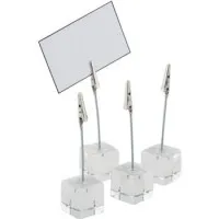 Acrylic Cube Stand & Labels 4 Pack