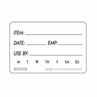 Dissolvable Label Shelf Life Use By 2x3'' X 250