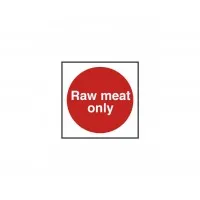 Raw Meat Only Sticker Sign 100mm