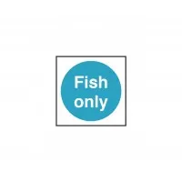 Fish Only Sticker Sign 100mm