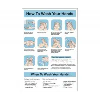 How To Wash Hands Vinyl Sign 300x200mm