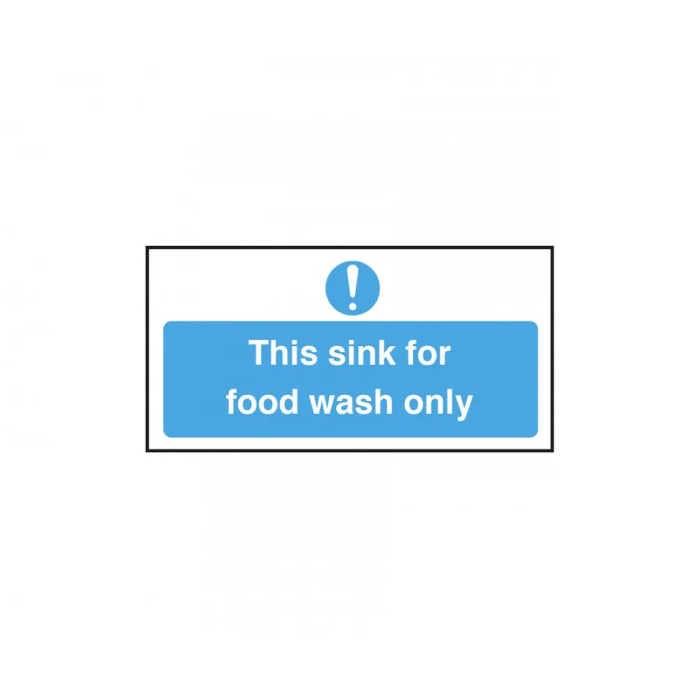 Sink For Food Wash Only Sticker Sign 100mm