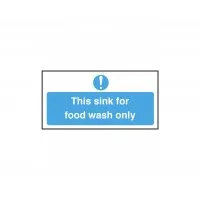 Sink For Food Wash Only Sticker Sign 100mm