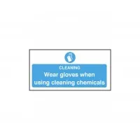 Wear Gloves Using Chemicals Sign 100mm
