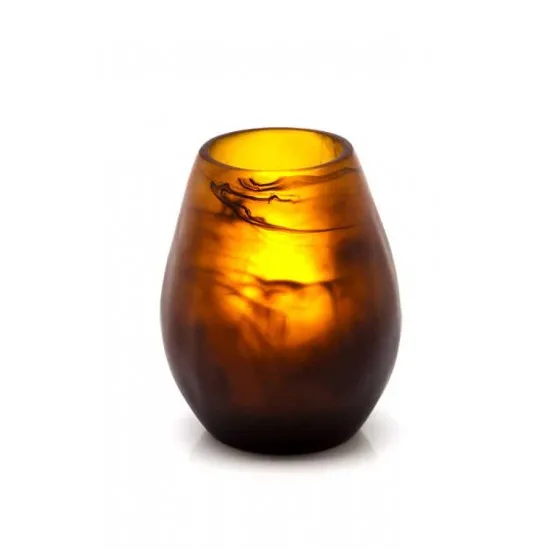 4.7'' Tortoise Marble Orb Resin Holder