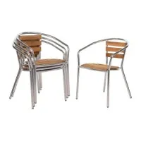 Bolero Aluminium Ash Chair ( 4 Pack