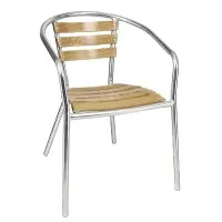Bolero Aluminium Ash Chair ( 4 Pack