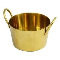 Charlotte Saucepan With Handles S/s Gold Finish10cm
