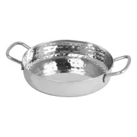 Mini Deep Pan With Handles S/s Hammered 15cm