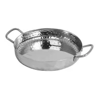 Mini Deep Pan With Handles S/s Hammered 18cm