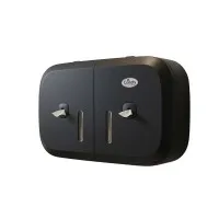 Conaty Black Ecopull Mini Toilet Roll Double Dispenser