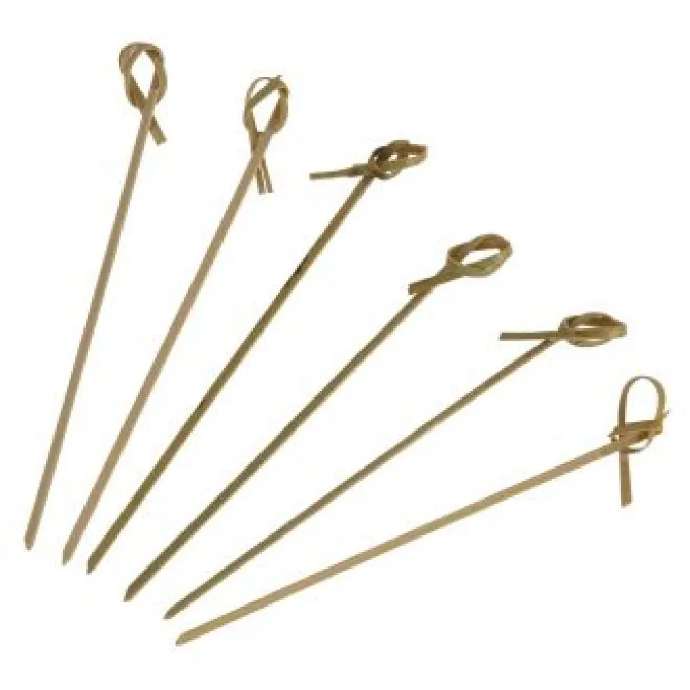 Curly Bamboo Skewers 4.75''  X 100